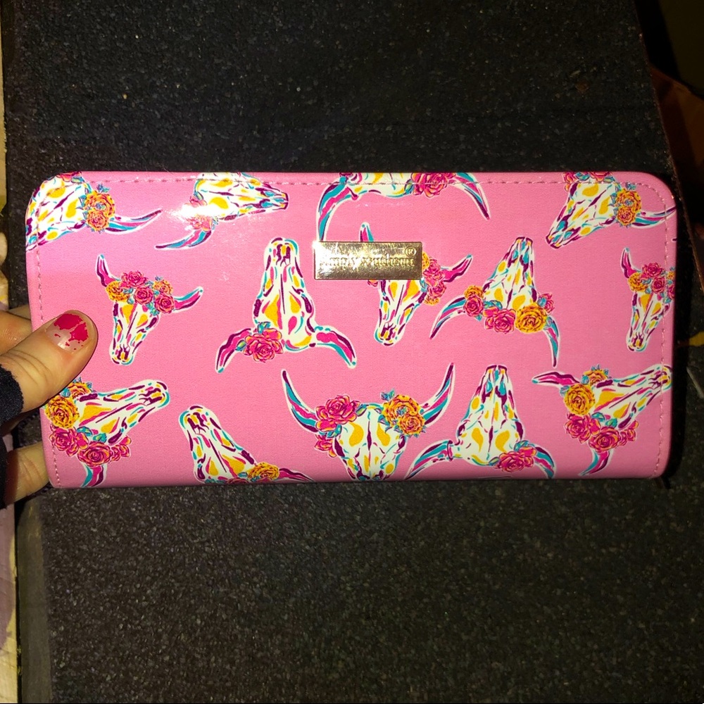 Simply Southern floral steer skull wallet